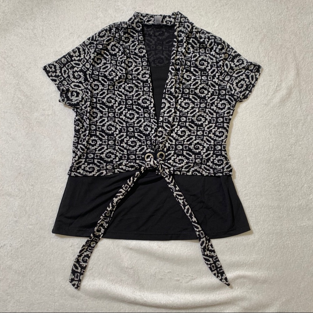 Black and White 2 Part Blouse